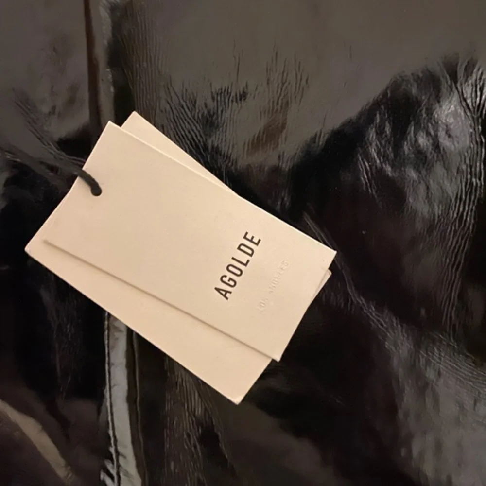 NWT Agolde Leather Black Pants - Picture 4 of 7